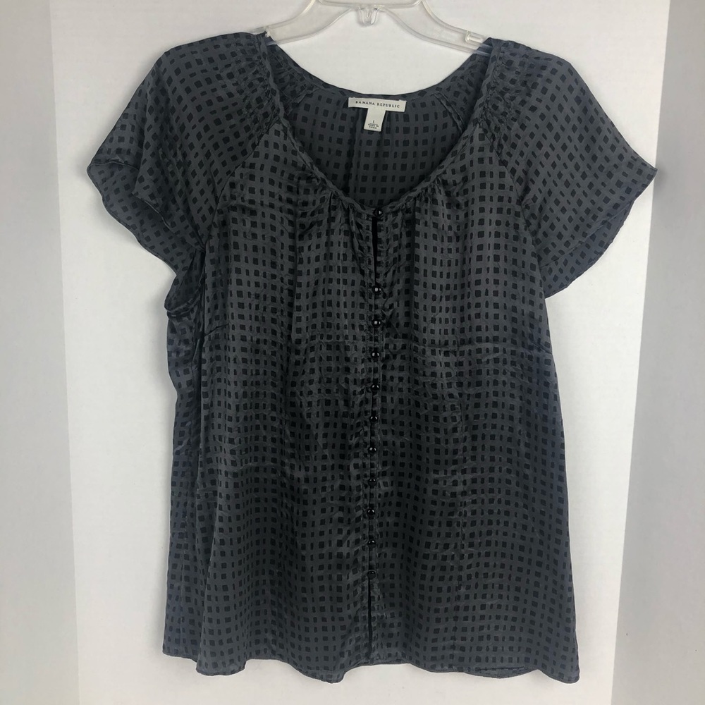 Banana Republic Silver Gray Blouse